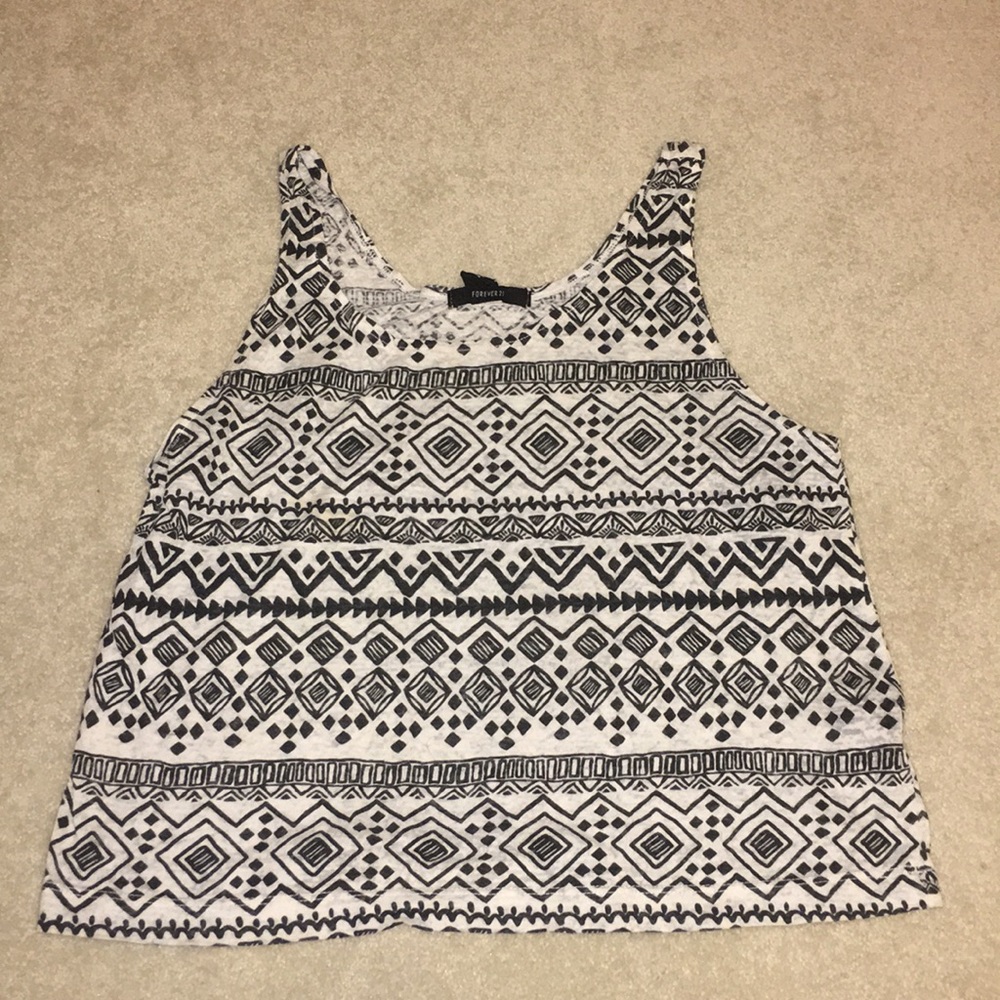 Forever 21 tank it is right above the hip area - Picture 2 of 3